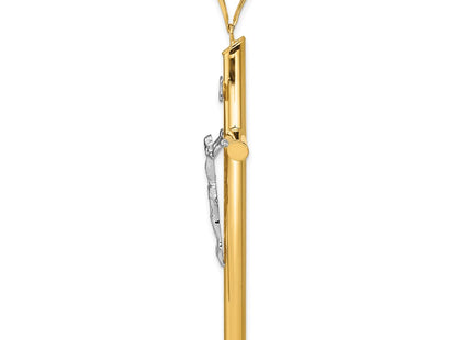 14K gold crucifix pendant, alternate view