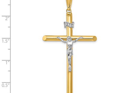 14K gold crucifix pendant, another view