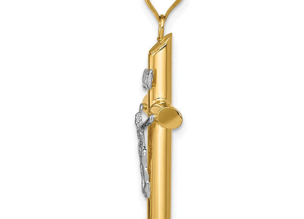 14k Two-Tone Polished Jesus Crucifix Pendant (Style K6290)