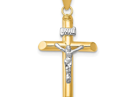 14k Two-Tone Polished Jesus Crucifix Pendant (Style K6290)