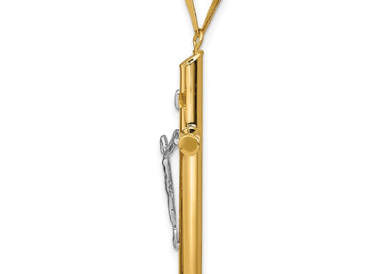 14K gold crucifix pendant, alternate view