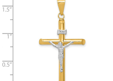 14K gold crucifix pendant, another view