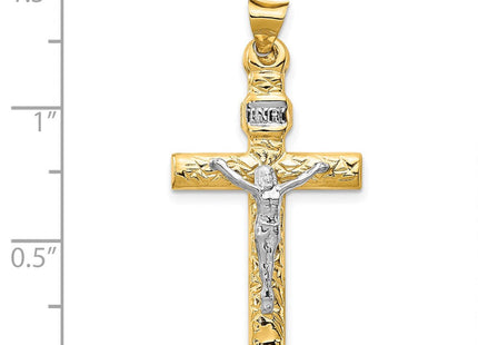 14K gold crucifix pendant, another view