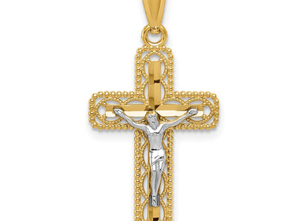 14K gold crucifix pendant