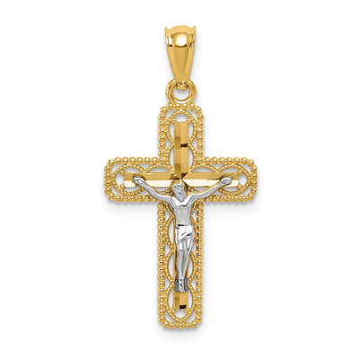 14K gold crucifix pendant