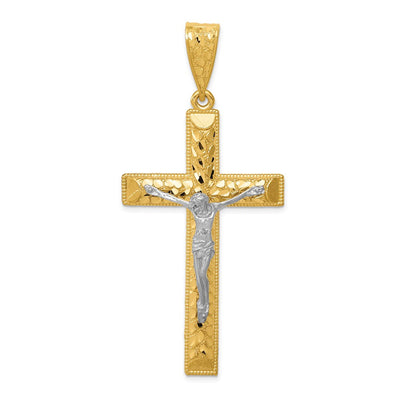 14K gold crucifix pendant