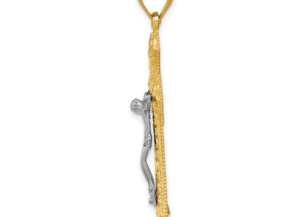 14K gold crucifix pendant, alternate view