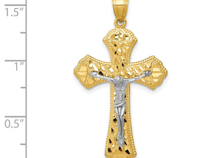14K gold crucifix pendant, another view