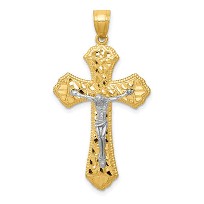 14K gold crucifix pendant