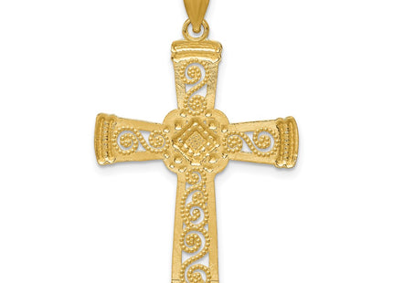 14k Yellow & Rhodium Pendants Style K6321 - Classique Jewelry Inc.