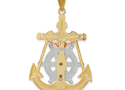 14K gold crucifix pendant, further view