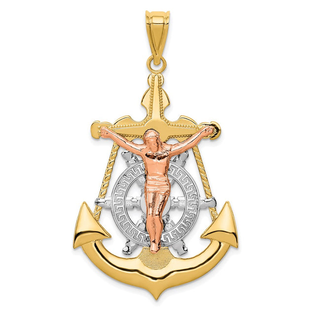 14k Tri-Color Pendants Style K6328 - Classique Jewelry Inc.