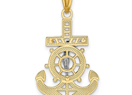 14K gold crucifix pendant, another view