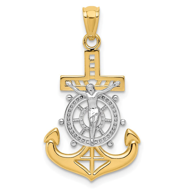 14K gold crucifix pendant