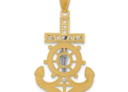 14k Yellow & Rhodium Pendants Style K6331 - Classique Jewelry Inc.