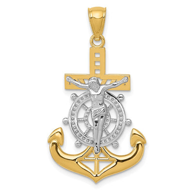 14K gold crucifix pendant