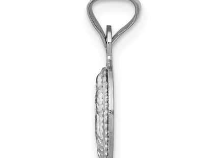 14K white gold pendant, alternate view