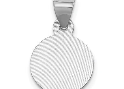 14K white gold pendant, further view