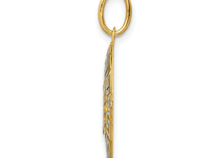 14k Two-Tone Our Lady Of Guadalupe Semi-solid Pendant (Style K6340)