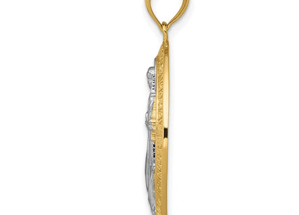 14k Yellow & Rhodium Pendants Style K6352 - Classique Jewelry Inc.