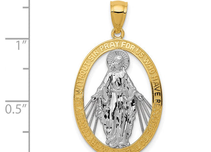 14k Yellow & Rhodium Pendants Style K6352 - Classique Jewelry Inc.