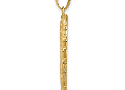 14k Yellow & Rhodium Pendants Style K6369 - Classique Jewelry Inc.