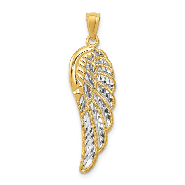 14k Yellow & Rhodium Pendants Style K6369 - Classique Jewelry Inc.