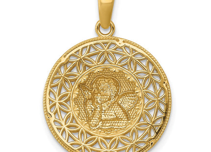 14k Yellow & Rhodium Pendants Style K6370 - Classique Jewelry Inc.