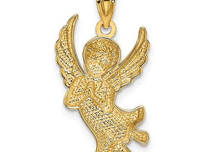 14k Yellow & Rhodium Pendants Style K6372 - Classique Jewelry Inc.