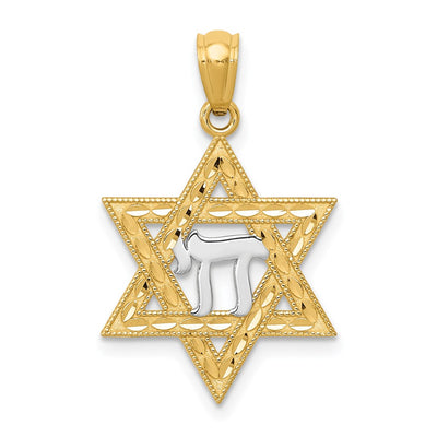 14K gold star pendant