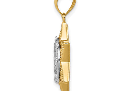 14k Two-tone Pendants Style K6376 - Classique Jewelry Inc.
