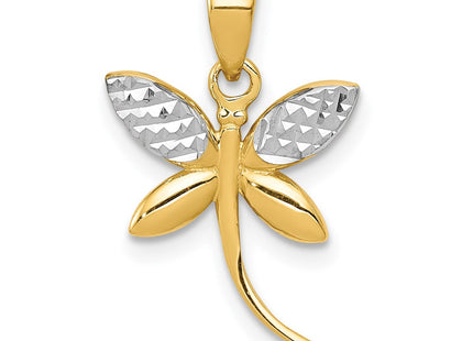 14k Yellow & Rhodium Pendants Style K6379 - Classique Jewelry Inc.