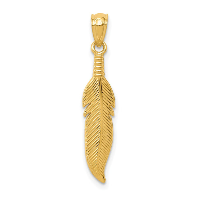 14k Yellow Gold Pendants Style K6382 - Classique Jewelry Inc.