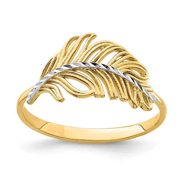 14k Yellow & Rhodium Rings Style K6413 - Classique Jewelry Inc.
