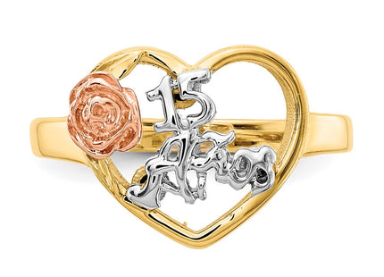 14k Tri-Color Rings Style K642 - Classique Jewelry Inc.
