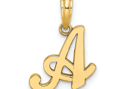 14KY Script Letter Initial Pendant (Large)