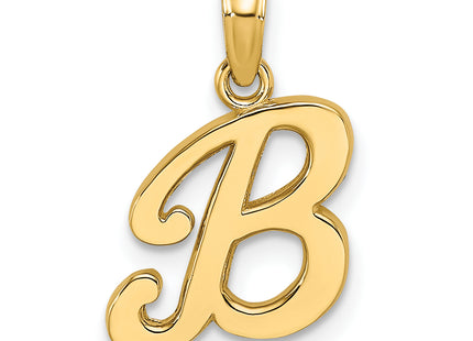 14KY Script Letter Initial Pendant (Large)