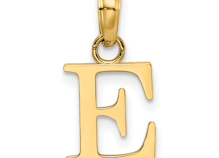 14K Polished Block Letter Initial Pendant