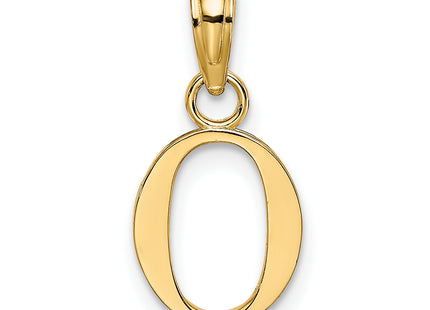14K Polished Block Letter Initial Pendant