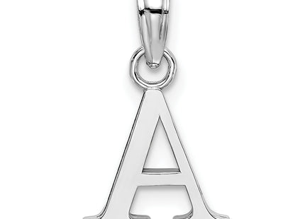 14KW Polished Block Letter Initial Pendant