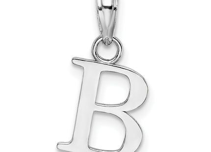 14KW Polished Block Letter Initial Pendant