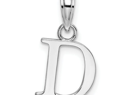 14KW Polished Block Letter Initial Pendant