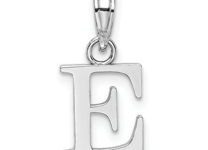 14KW Polished Block Letter Initial Pendant