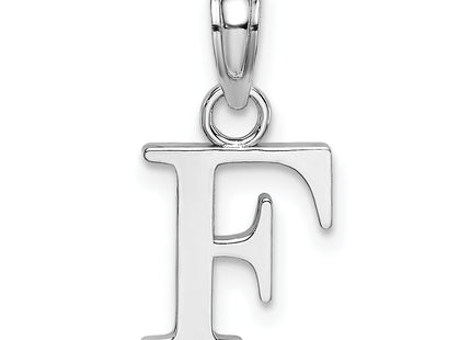 14KW Polished Block Letter Initial Pendant