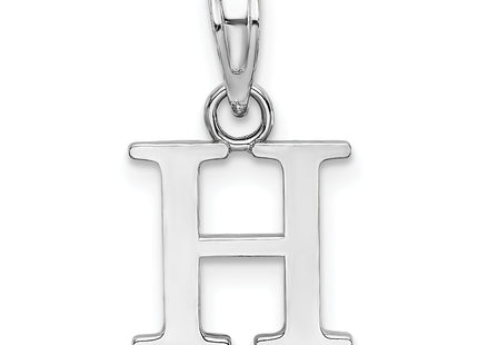14KW Polished Block Letter Initial Pendant