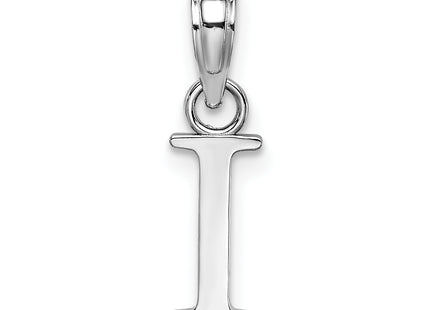 14KW Polished Block Letter Initial Pendant