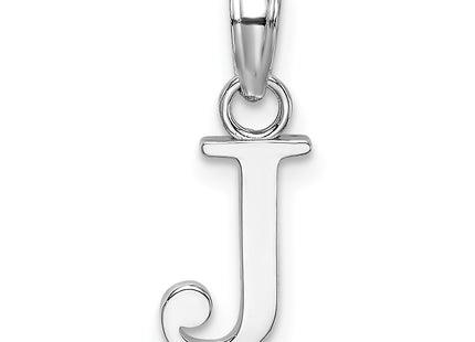 14KW Polished Block Letter Initial Pendant