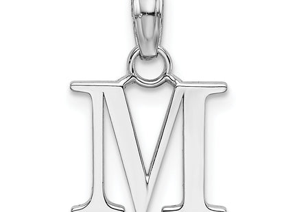 14KW Polished Block Letter Initial Pendant