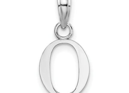 14KW Polished Block Letter Initial Pendant