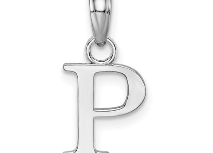 14KW Polished Block Letter Initial Pendant